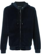 Versace Medusa Velvet Zipped Up Hoodie, Men's, Size: Medium, Blue, Cotton/polyamide/spandex/elastane