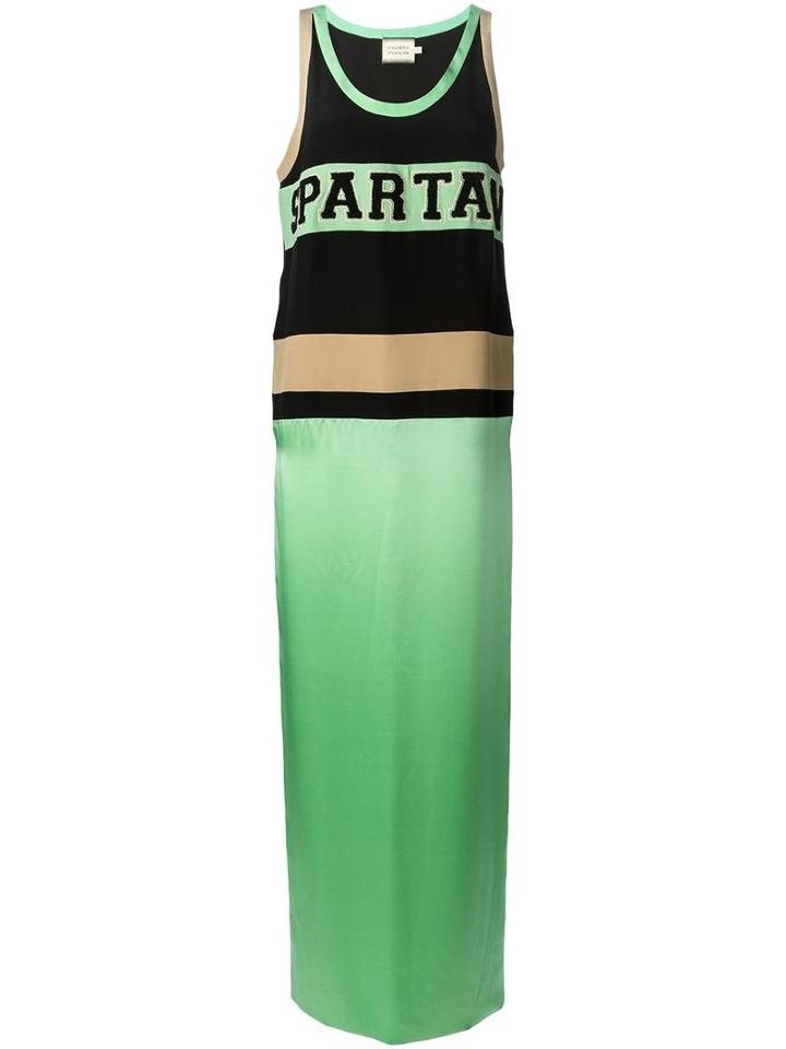 Fausto Puglisi Colour Block Maxi Dress, Women's, Size: 40, Green, Silk/viscose