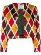 Moschino Vintage Arlequin Cropped Jacket - Multicolour