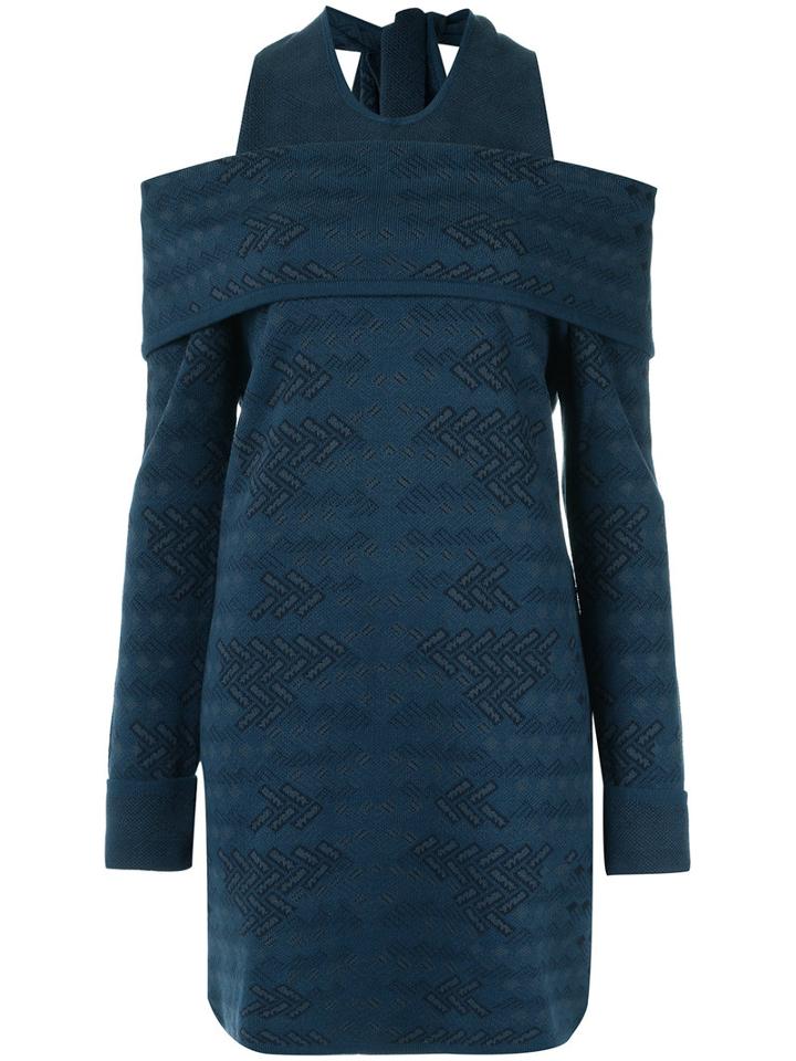 Lilly Sarti - Knit Dress - Women - Cotton/acrylic - 38, Blue, Cotton/acrylic