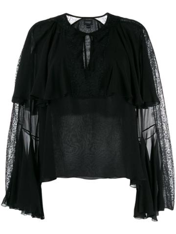 Giambattista Valli Billow Sleeve Blouse - Black