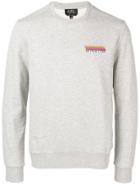 A.p.c. Contrast Logo Sweatshirt - Grey