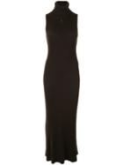 Chanel Pre-owned 1999 Ribbed Turtle Neck Knitted Dress - Brown
