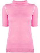 Joseph Short Sleeved Knitted Top - Pink