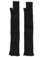Isabel Benenato Knitted Long Fingerless Gloves