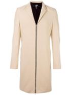 Hood By Air Zip Front Coat, Adult Unisex, Size: Xs, Nude/neutrals, Virgin Wool/polyester/polyamide/cotton