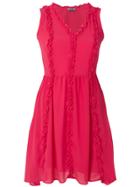 Liu Jo Ruffle Trim Dress - Pink & Purple