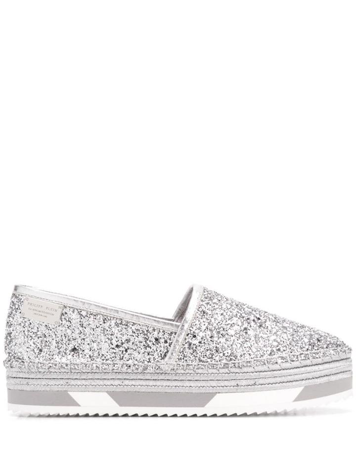 Philipp Plein Platform Espadrilles - Silver