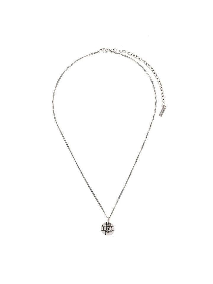 Saint Laurent Charm Pendant Necklace - Silver