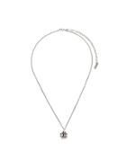 Saint Laurent Charm Pendant Necklace - Silver