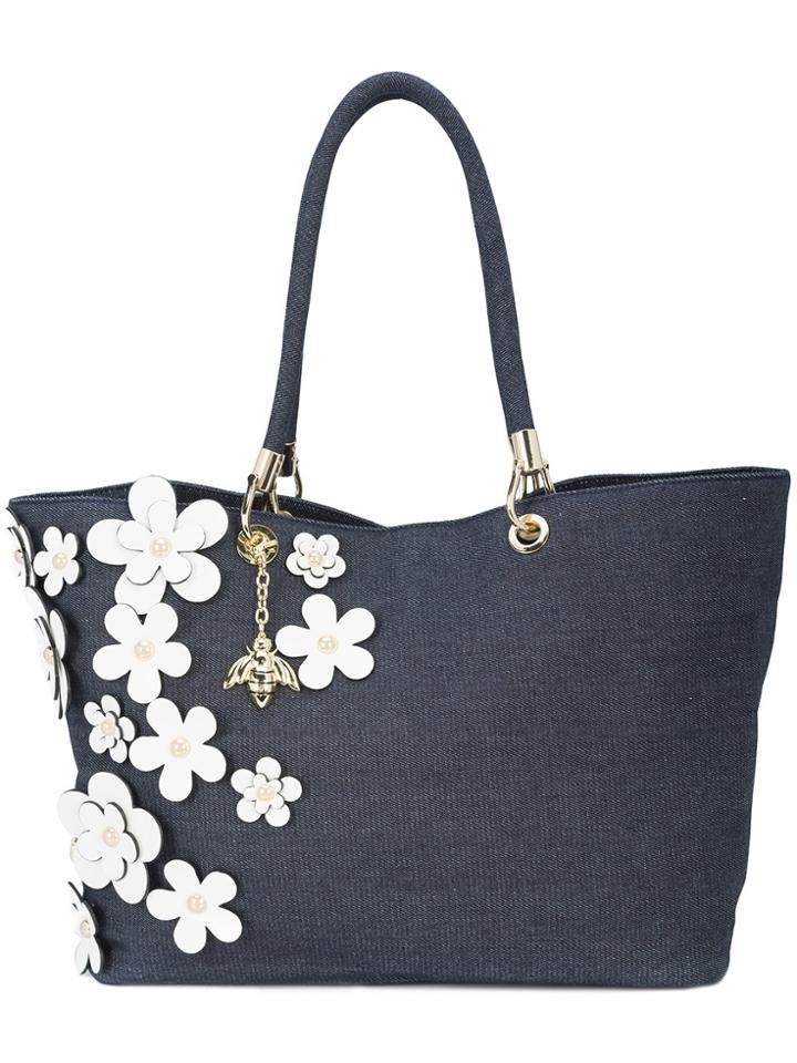 Christian Siriano Floral Tote Bag - Blue
