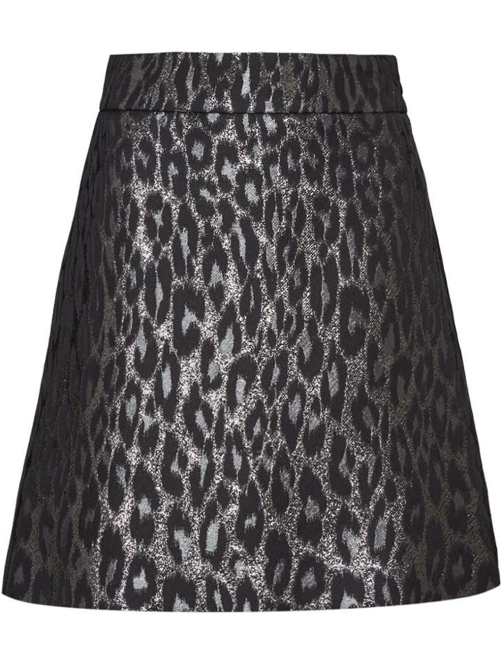 Miu Miu Lamé Jacquard Skirt - Grey