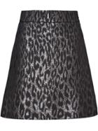 Miu Miu Lamé Jacquard Skirt - Grey