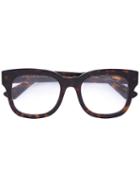 Gucci Eyewear - Tortoiseshell Square Frame Glasses - Women - Acetate - 50, Brown, Acetate