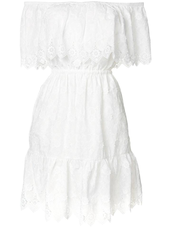 Perseverance London Broderie Anglaise Shoulder Dress - White