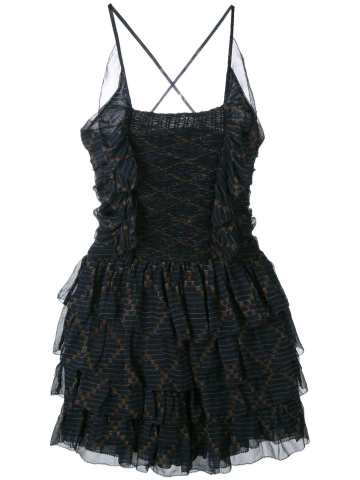 Isabel Marant Étoile Printed Batson Dress, Women's, Size: 36, Blue, Silk/viscose
