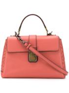 Bottega Veneta Intrecciato Top Handle Bag - Pink