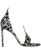 Francesco Russo Leopard Print Sandals - Grey