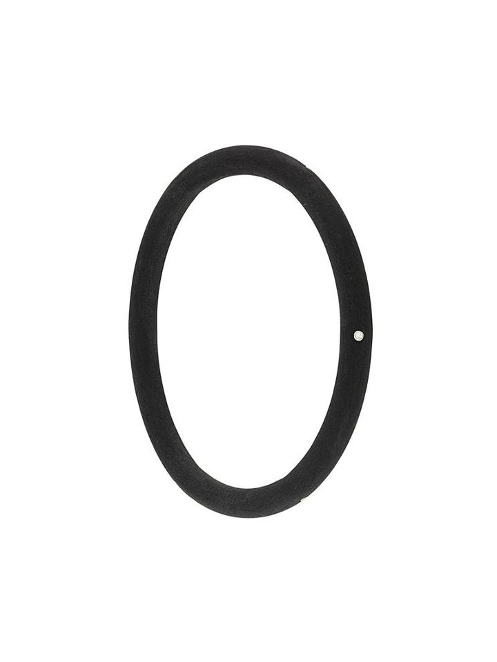 Andre Ribeiro Rubber And Six Round Diamond Bracelet, Adult Unisex, Black