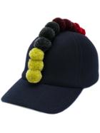 Comme Des Garçons Shirt Boys Pom-pom Detailed Hat - Blue