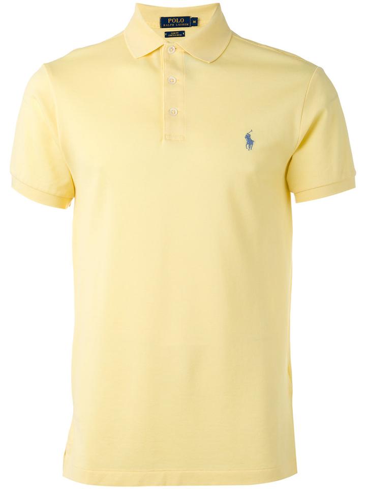 Polo Ralph Lauren Embroidered Logo Polo Shirt, Men's, Size: Xl, Yellow/orange, Cotton/spandex/elastane