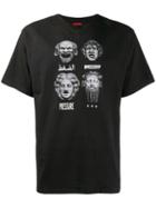 Pressure Face Print T-shirt - Black