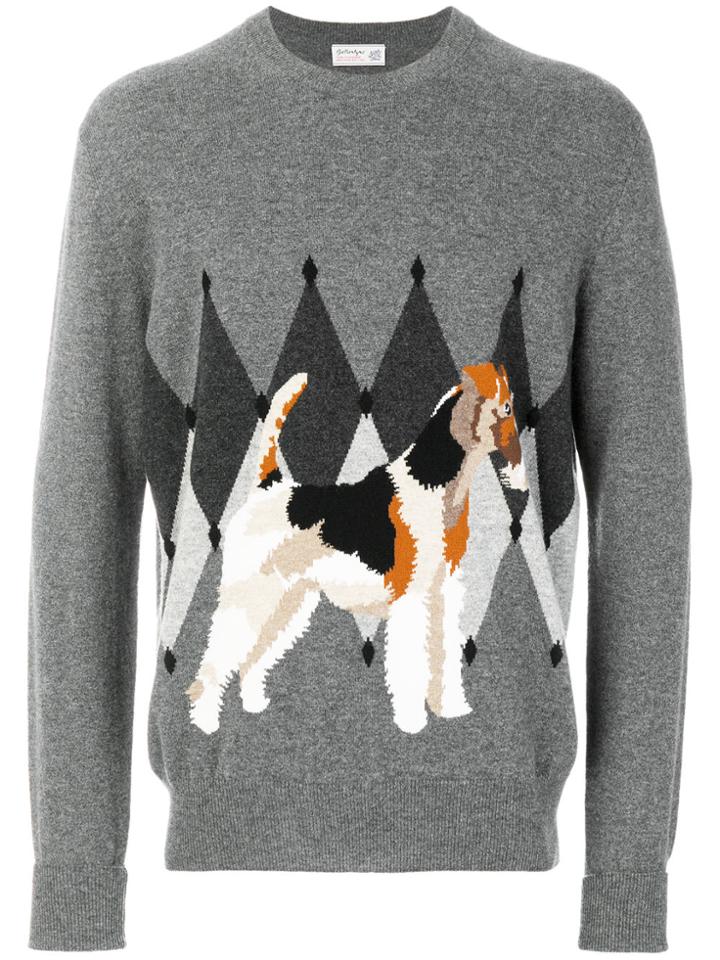 Ballantyne Dog Patch Jumper - Grey