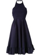 Scanlan Theodore Double Ruffle Hem Dress, Size: 10, Black, Cotton