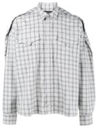 Y / Project Oversized Check Shirt - Grey