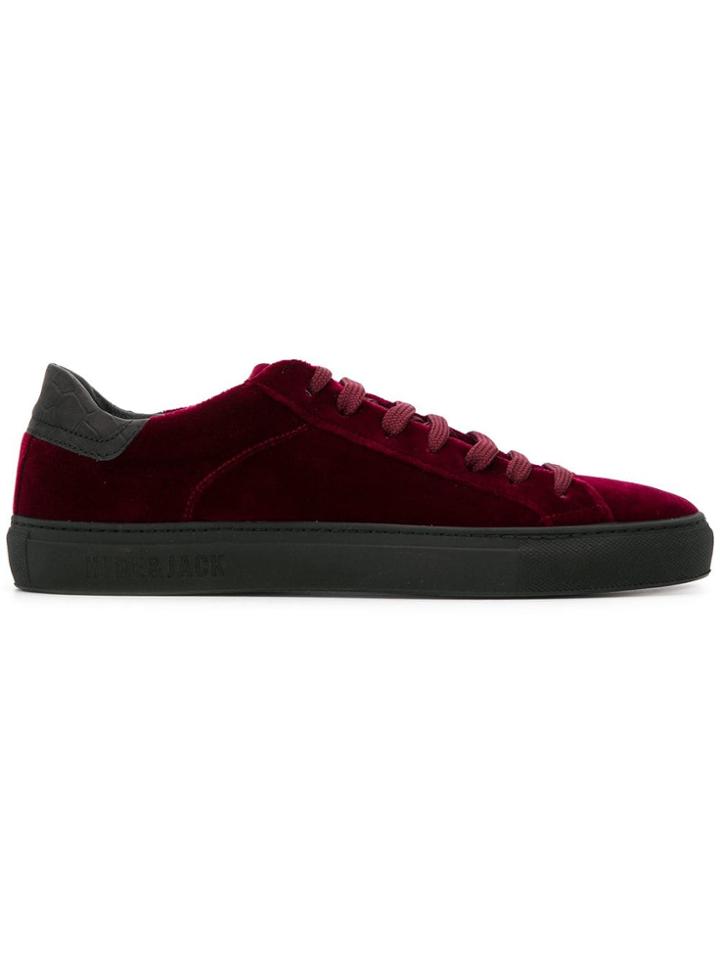 Hide & Jack Velvet Lace-up Sneakers - Pink & Purple