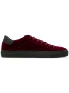 Hide & Jack Velvet Lace-up Sneakers - Pink & Purple