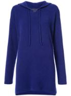 The Elder Statesman Relaxed Fit Knit Hoodie - Blue