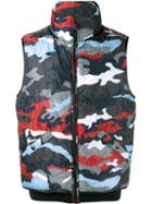 Moncler Gamme Bleu Camouflage Feather Down Gilet