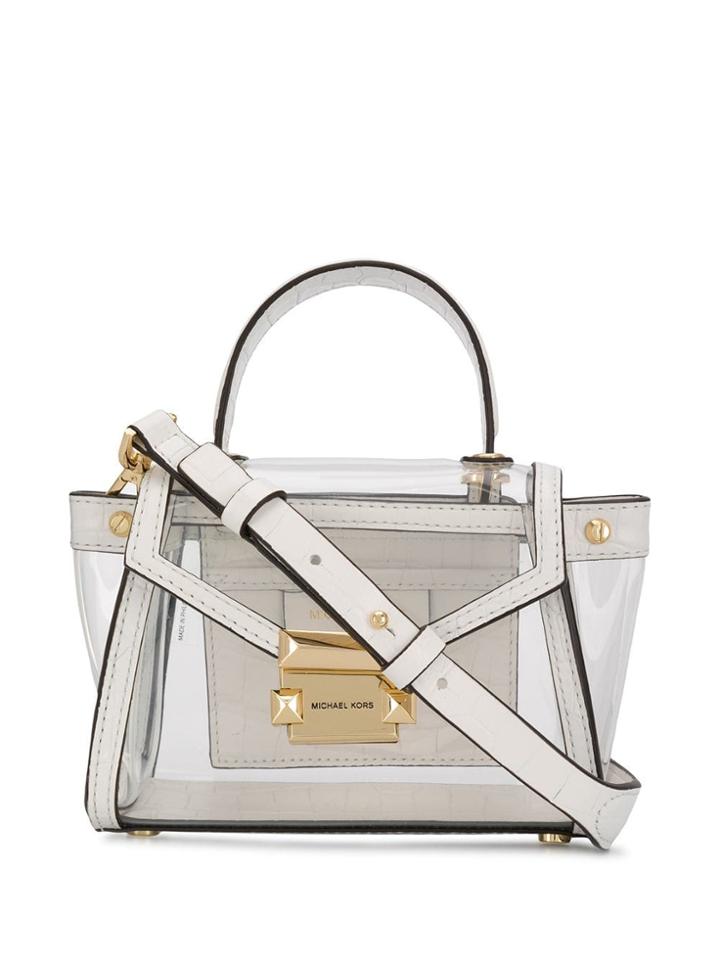 Michael Michael Kors Crocodile Effect Tote - White