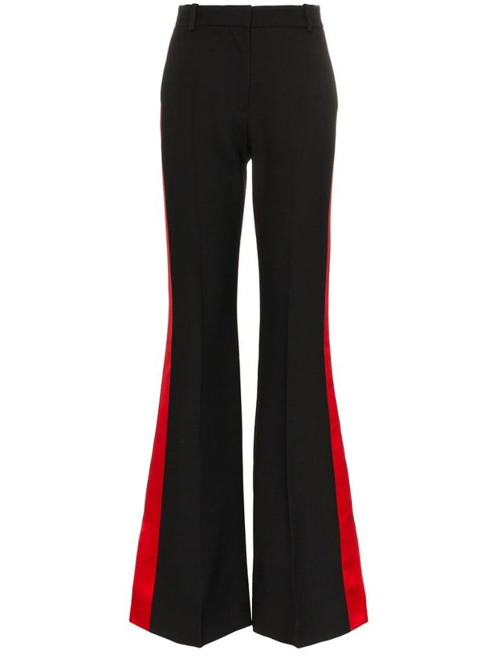 Alexander Mcqueen Military Kick-back Trousers - Black