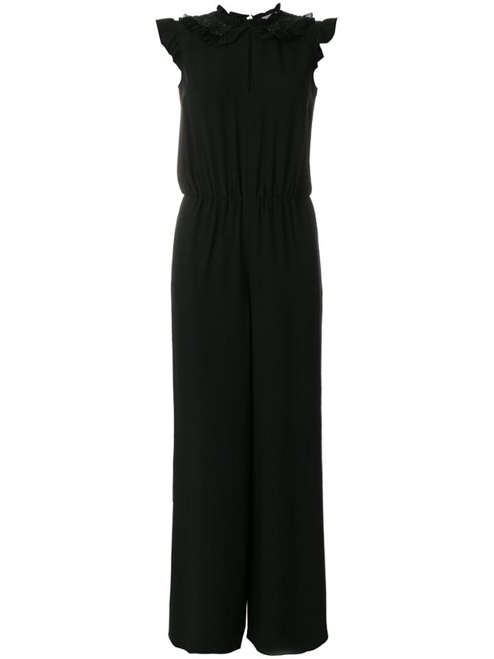 Red Valentino Embellished Collar Jumpsuit - Black