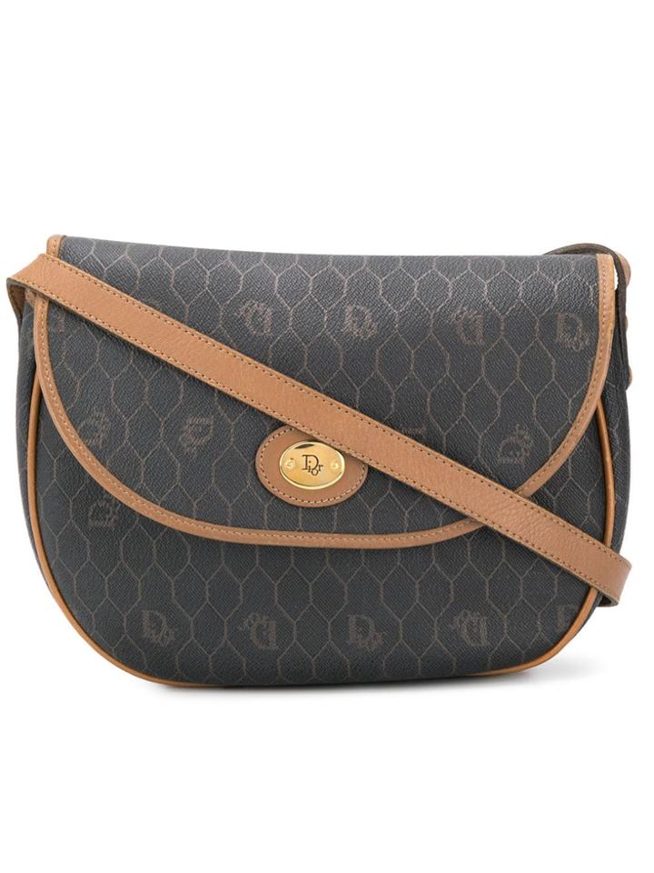 Christian Dior Vintage Monogram Pattern Shoulder Bag - Grey