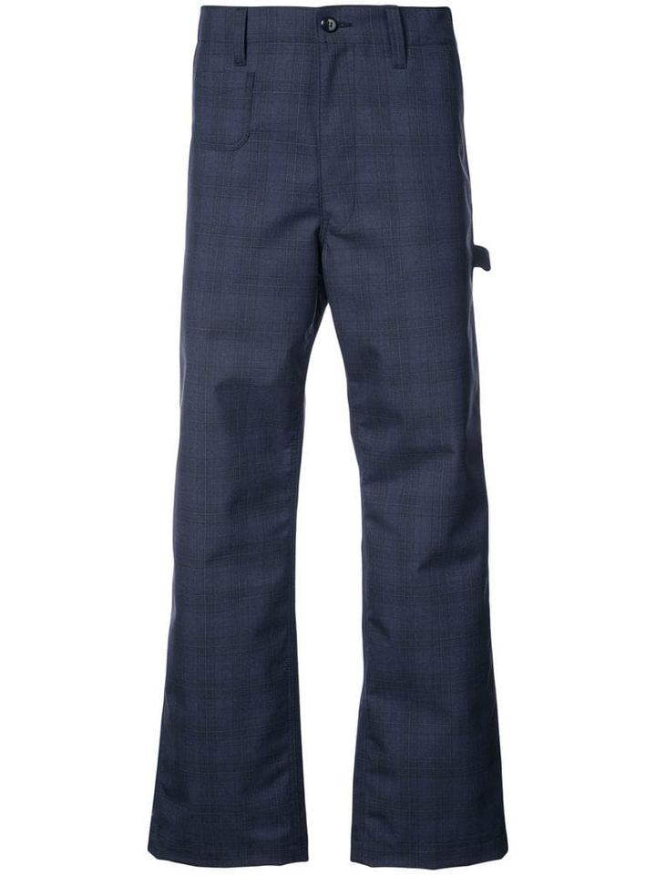 Junya Watanabe Man Carhart Check Trousers - Blue