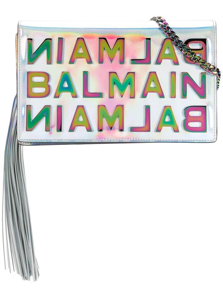Balmain Leather Mini Cross Body Bag - Metallic