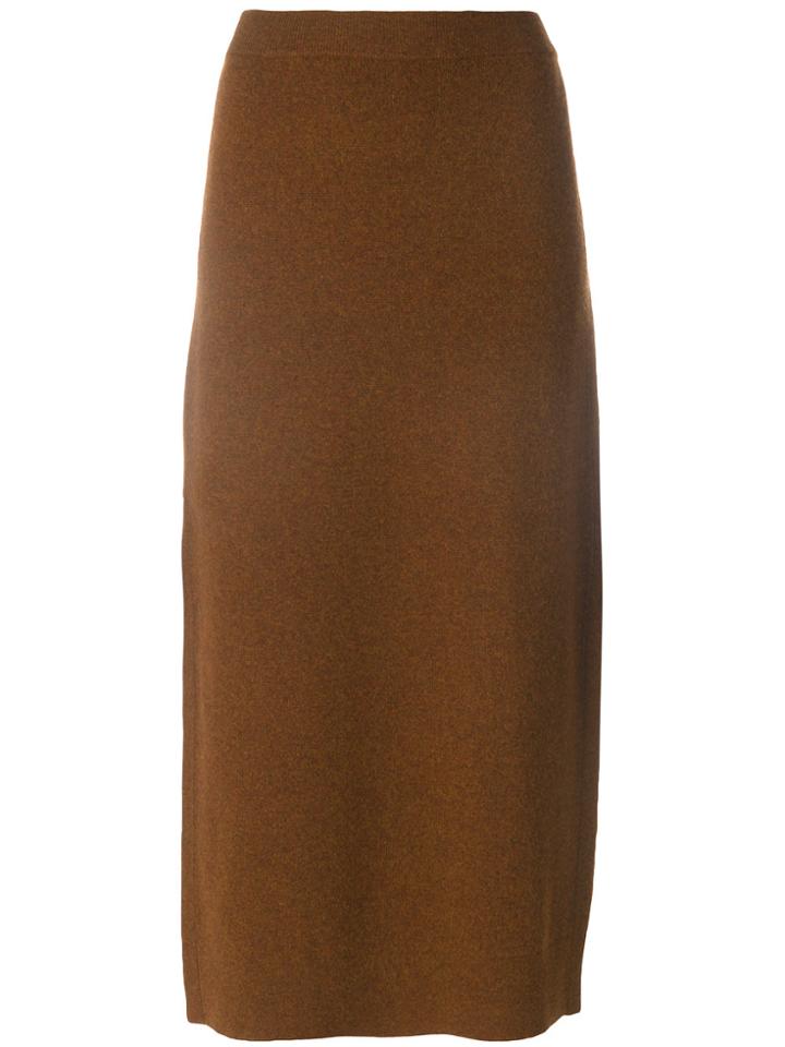 Olympiah Flamingo Print Straight Skirt - White