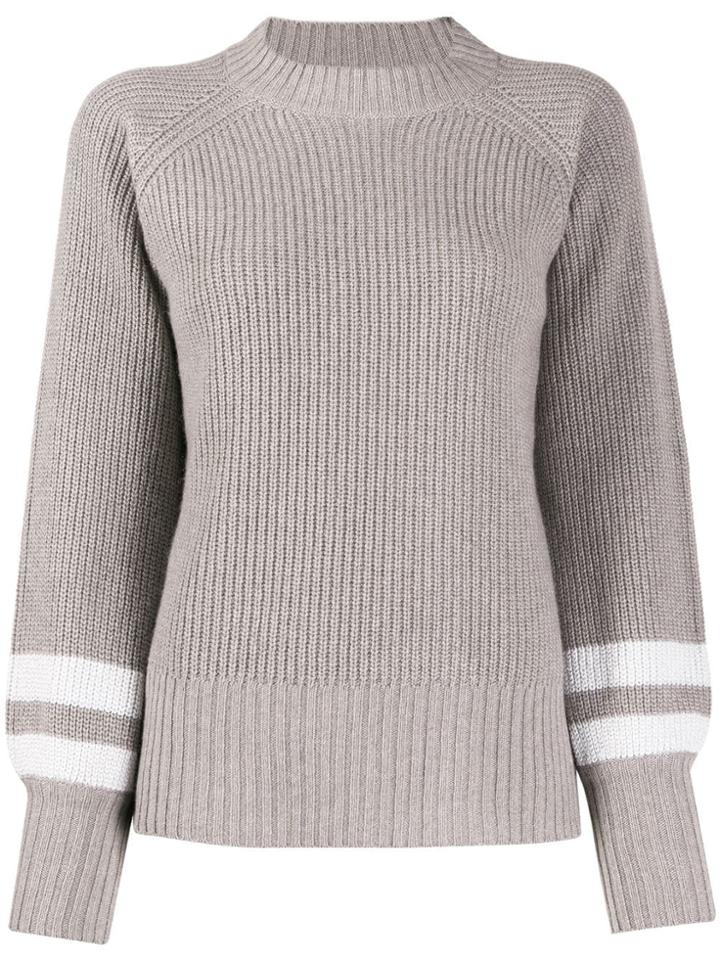 Eleventy Crew Neck Knitted Sweater - Grey