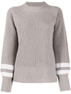 Eleventy Crew Neck Knitted Sweater - Grey