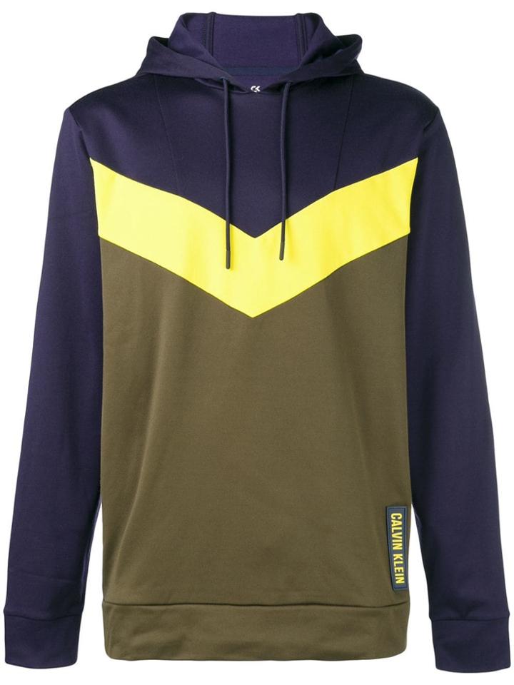 Ck Calvin Klein Chevron Stripe Hoodie - Blue