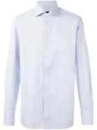 Ermenegildo Zegna Pinstripe Shirt, Men's, Size: 40, Blue, Cotton
