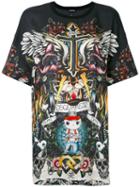 Dsquared2 - Abstract Print T-shirt - Women - Viscose - Xs, Black, Viscose