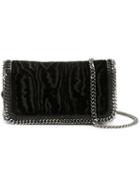 Stella Mccartney 'falabella' Crossbody Bag, Women's, Black, Velvet/polyurethane/metal