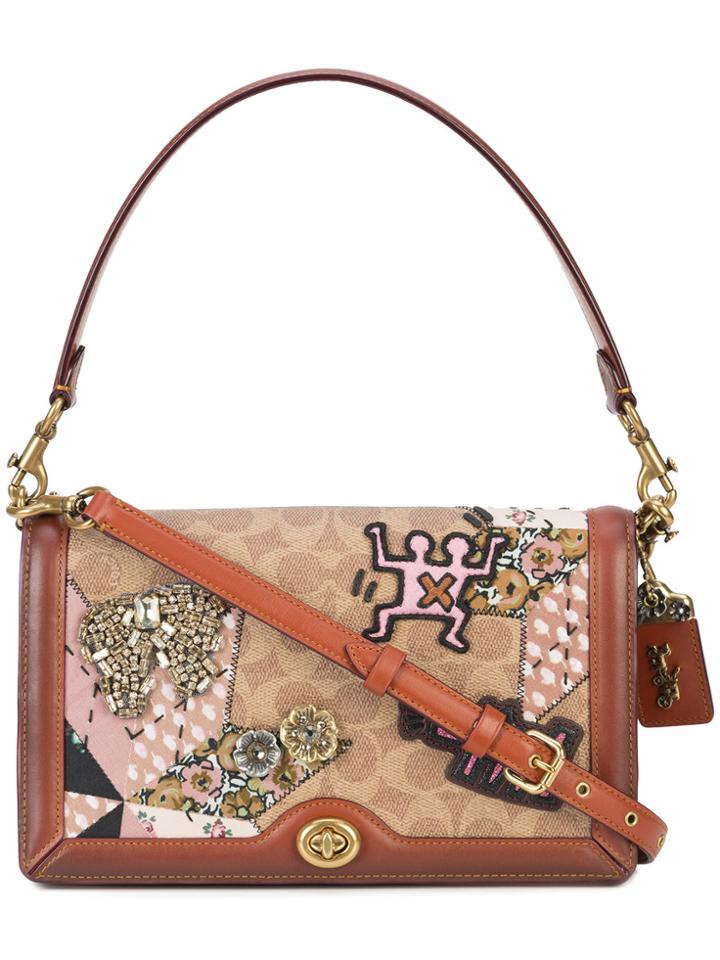 Coach X Keith Haring Riley Crossbody Bag - Brown