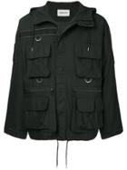 Monkey Time Zipped Cargo Jacket - Black