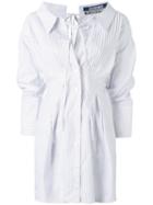 Jacquemus Striped Shirt Dress, Women's, Size: 34, White, Cotton