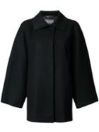 Alberta Ferretti Wide Sleeve Coat, Women's, Size: 48, Black, Nylon/wool/other Fibers
